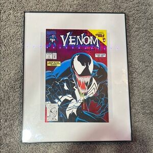 Marvel Venom Comic Art with Black and White Highlights